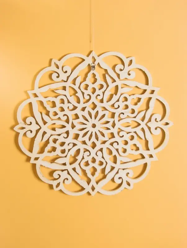 Панно &laquo;Мандала&raquo;, 40&times;41&times;1 см, МДФ, бежевое