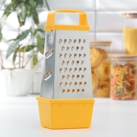 Тёрка Доляна &laquo;Универсал&raquo;, 4 грани, контейнер 450 мл, 27&times;12&times;0,9 см, цвет МИКС