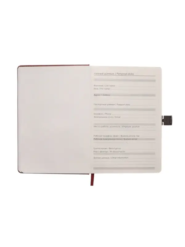 Ежедневник недатированный формат А5, с хлястиком, 80л, линия, пвх, Коричневый