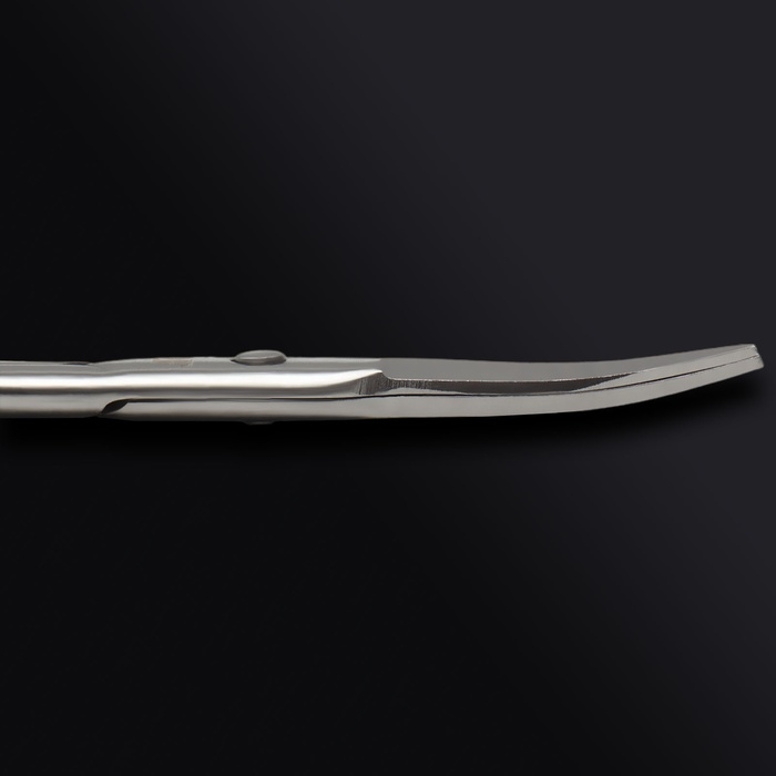 Ножницы маникюрные &laquo;Premium&raquo;, загнутые, узкие, 9 см, на блистере, цвет серебристый