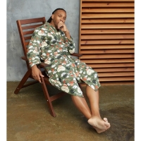 Халат мужской удлиннный Этель "Генеральская банька" размер 46-48, вафля 200г/м2, 100% хлопок Халат мужской удлиннный Этель "Генеральская банька" размер 46-48, вафля 200г/м2, 100% хлопок