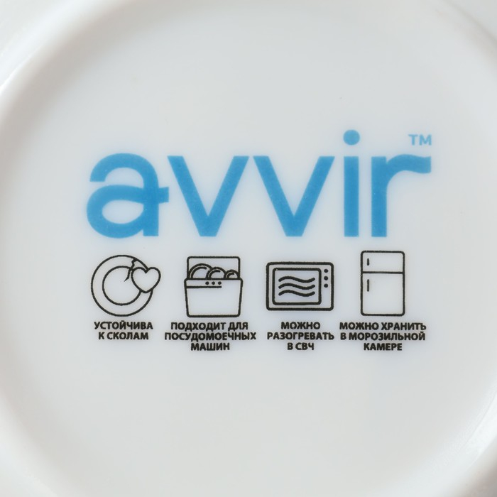 Сервиз чайный &laquo;Бархатная роза&raquo;, 12 предметов: чашка 200 мл, блюдце d=14 см, стеклокерамика, цвет белый