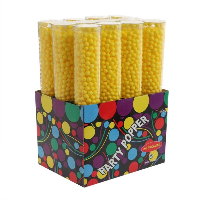 Хлопушка пневматическая «Шарики», цвет жёлтый Хлопушка пневматическая «Шарики», цвет жёлтый