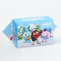 Подарочная коробка Новогодняя Конфета малая &laquo;Смешарики&raquo; лицензия 9&times;5.8&times;12.8 см (+8 см).