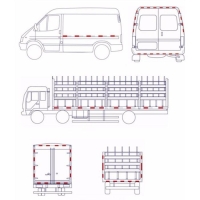 Светоотражающая лента, самоклеящаяся, желтая, 2 см х 8 м