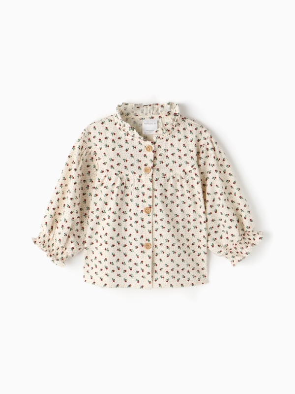 Рубашка для девочки Крошка Я, р. 86-92 см, бежевый