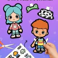 Книга-вырезалка "Домик для друзей. Вырезай, клей, играй"