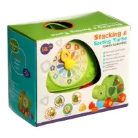 Развивающий сортер "Черепашка" с циферблатом, на колесиках