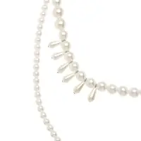 Бодичейн женская &laquo;Жемчуг&raquo; капли, белый в серебре