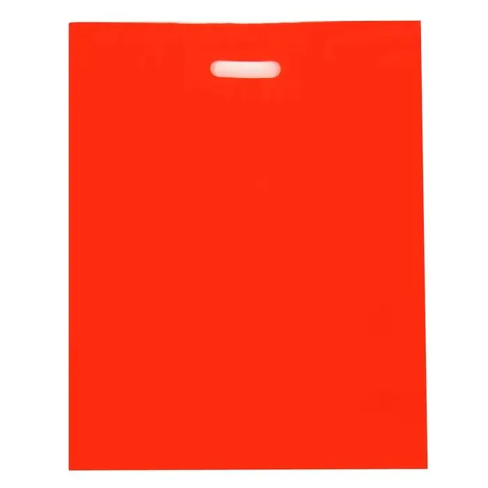Пакет полиэтиленовый с вырубной ручкой, Красный 40-50 См, 60 мкм