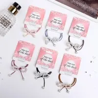 Резинка для волос "Жемчужный бантик" 7 см, микс