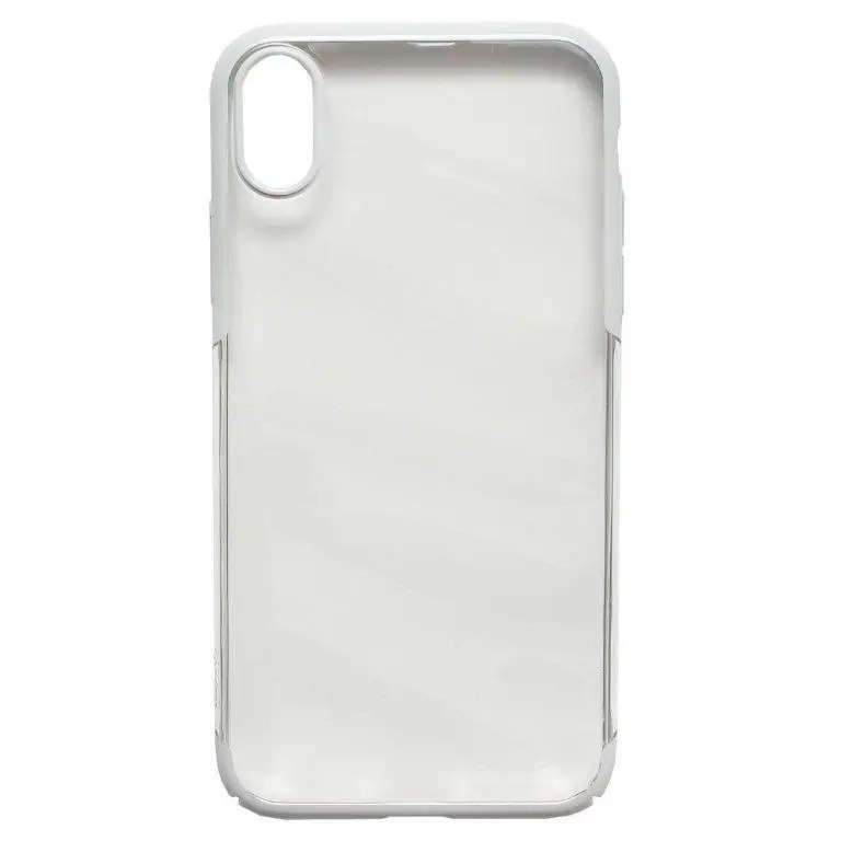 Чехол Iph XS Max Baseus Glitter Case с рамкой белый