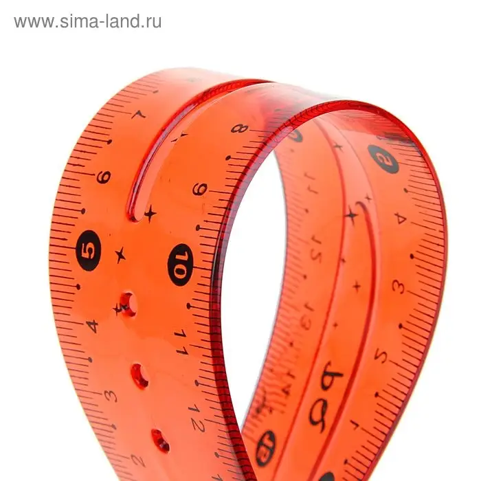 Линейка Calligrata 15 см, гибкая, силикон, МИКС