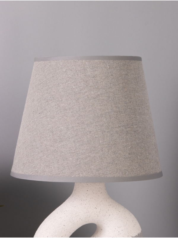 Лампа настольная "Риф" 1х40Вт Е27 серый/белый 20х20х32см