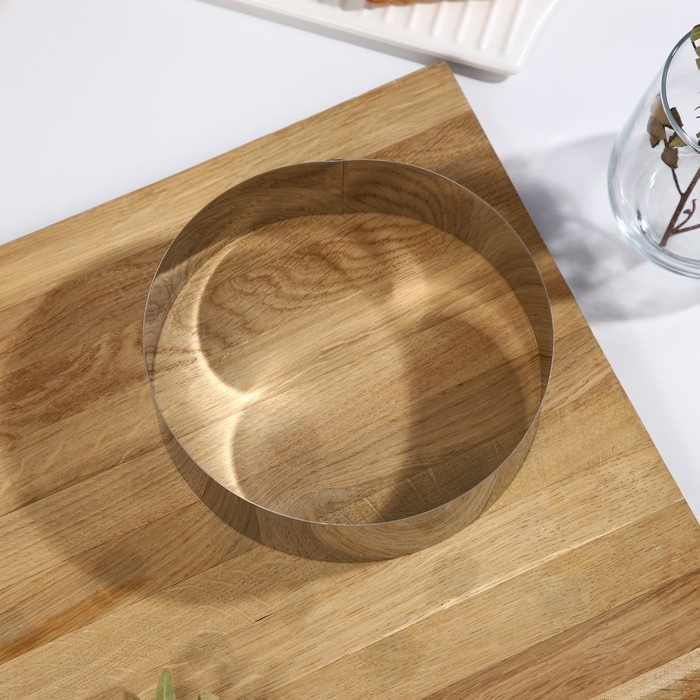 Форма для выкладки и выпечки, d=16 см, h=5 см, нержавеющая сталь