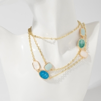 Бусы &laquo;Бирюзовый мир&raquo; надежда, цвет зелено-голубой в зол, 45см