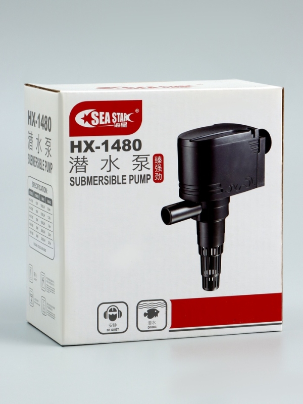 Помпа аквариумная Sea Star HX-1480, 2800 л/ч, 35 Вт, высота подъема воды 2,2 м Помпа аквариумная Sea Star HX-1480, 2800 л/ч, 35 Вт, высота подъема воды 2,2 м