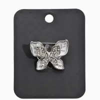 Брошь &laquo;Бабочка&raquo;, перламутровая, белая в серебре