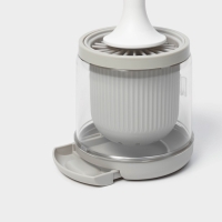 Ёршик для унитаза SAVANNA, настенный, силиконовый с емкостью для моющего средства, 10.5&times;10.5&times;41 см, белый