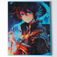 Алмазная мозаика с полным заполнением на холсте с подрамником &laquo;Самурай&raquo;, 40 х 50 см