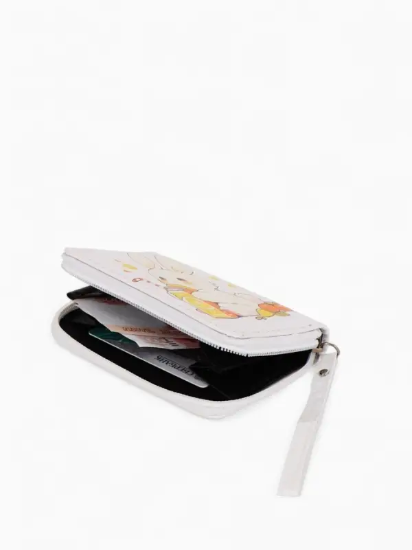 Кошелек дет 07-01-01 Июнь2532 заяц, 12*1,5*9 см, 2 отд+отд/молн, д/карт, белый