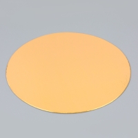 Подложка для торта, 24 см, золото - белая, 0.8 мм