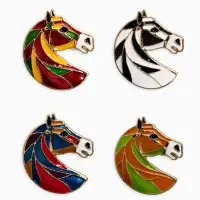 Брошь "Лошадь" голова, МИКС в золоте (неделимая фасовка 12 шт. цена за шт.)