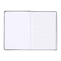 Телефонная книга А5, 64 листа deVENTE. Wild, твердая обложка из искусственной кожи с поролоном, кремовый блок 70 г/м2, чёрный Телефонная книга А5, 64 листа deVENTE. Wild, твердая обложка из искусственной кожи с поролоном, кремовый блок 70 г/м2, чёрный