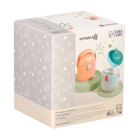 Контейнер для хранения детского питания Крошка Я, с ложкой 450 мл, зеленый