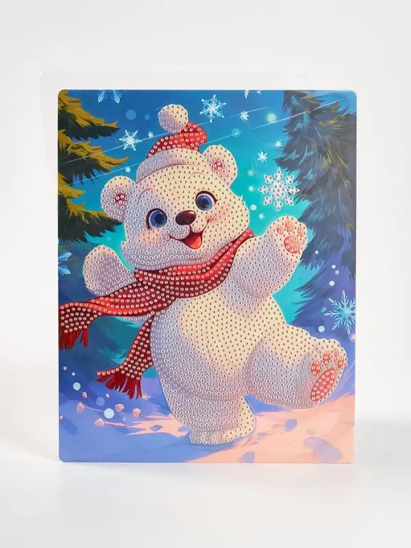 Алмазная вышивка с частичным заполнением &laquo;Медвежонок&raquo; 20&times;25 см