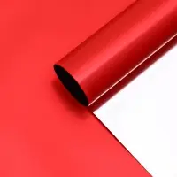 Пленка для цветов, &laquo;Серебряная сторона&raquo;, красный, 57&times;57&plusmn;1 см