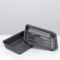 Туалет с сеткой, 35,5х26х7 см, серый