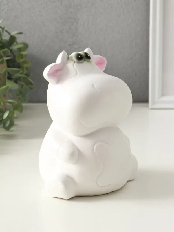 Копилка "Корова" 19 см, белая