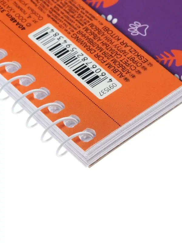 Альбом д/рис А4 40л на спирали Hatber "Мы-котики!", выб лак, перфорац, 4В МИКС