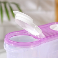 Ёмкость для сыпучих продуктов, 2,9 л, прозрачная, пластик, крышка МИКС