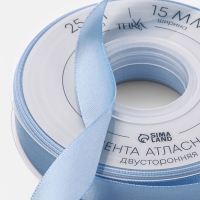 Лента атласная двухсторонняя №332 15мм*25&plusmn;1м небесно-голубой TR