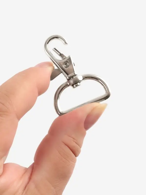 Карабины металл 9,1гр 4,3*3,1см/25*3мм (наб 2шт цена за наб) серебряный TR