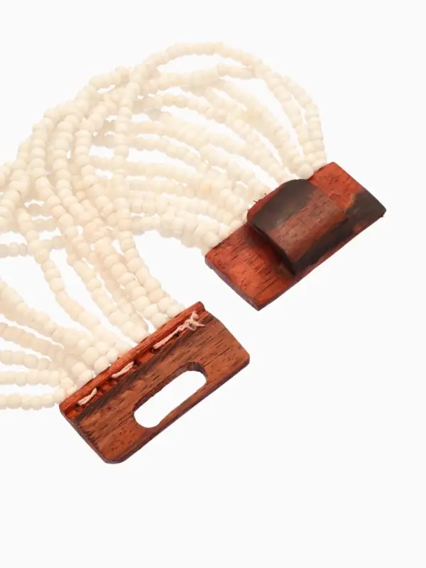 Браслет плетёный 20х5 см, цв. белый