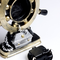 Часы настольные интерьерные, &laquo;Штурвал&raquo;, на батарейках, 16&times;6.5&times;27 см, d-8 см