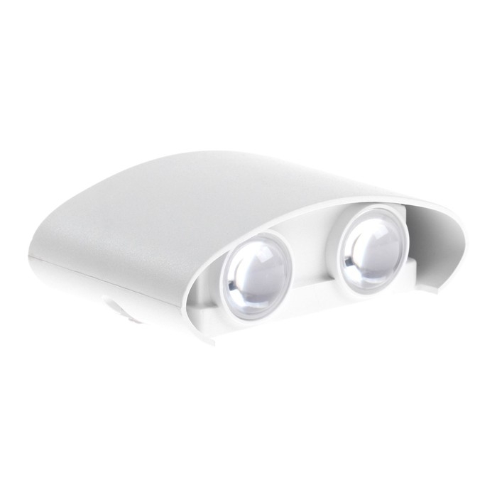 Светильник фасадный &laquo;Полусфера&raquo;, FSD-072, 4 Вт, 4000К, 2 луча, IP65, 220 В, пластик, белый   1008420