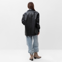 Рубашка женская из экокожи MIST, р.42, черный