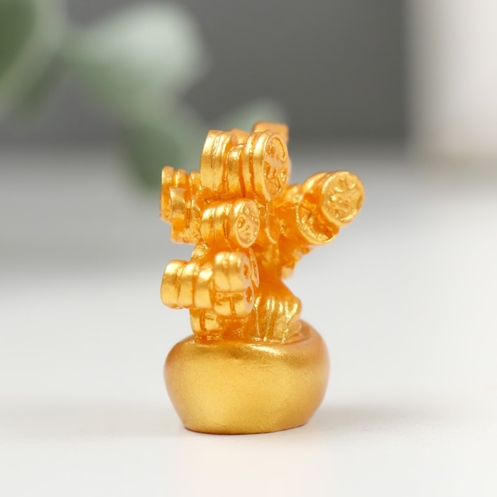 Сувенир полистоун Сувенир полистоун "Денежное дерево" золото 2,8х2,5 см