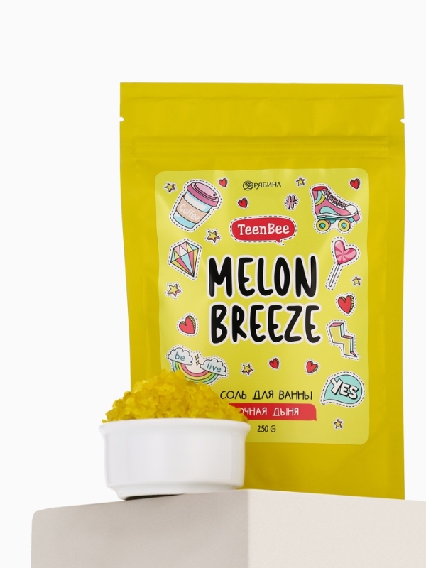 TEEN BEE Соль для тела в пакете 250 гр, аромат дыня