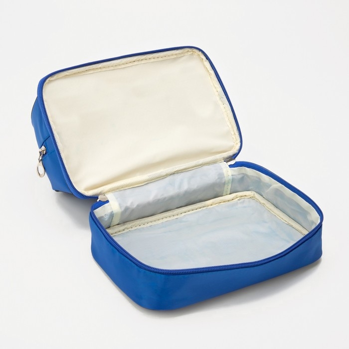 Косметичка, 2 отдела на молниях, цвет синий Косметичка, 2 отдела на молниях, цвет синий