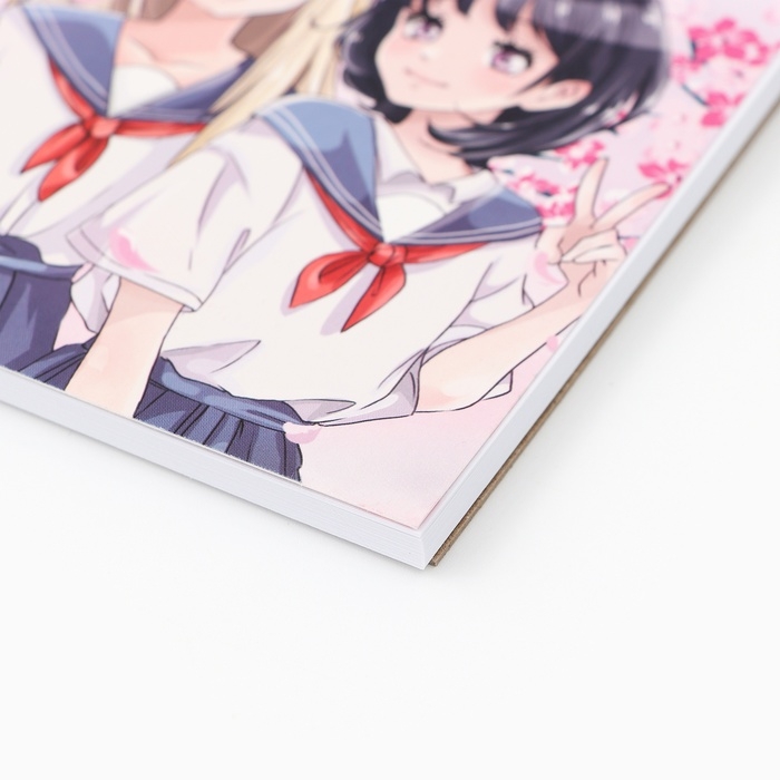 Скетчбук А6, 40 л. 100 г/м &laquo;Аниме школьницы&raquo;