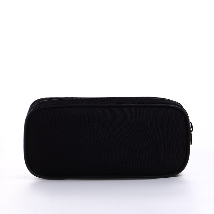 Косметичка-пенал, 2 отдела на молниях, цвет чёрный Косметичка-пенал, 2 отдела на молниях, цвет чёрный