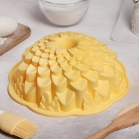 Форма для выпечки Доляна &laquo;Хризантема&raquo;, силикон, 22&times;7,5 см, цвет МИКС