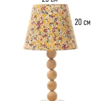 Настольная лампа ЭКО "Бусины" 1х40Вт Е27 светлое дерево 25х25х43см
