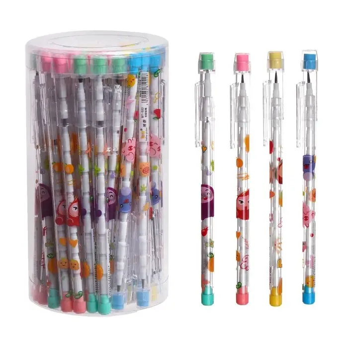 Карандаш секционный &laquo;Ассорти&raquo;, чернографитный с ластиком, МИКС