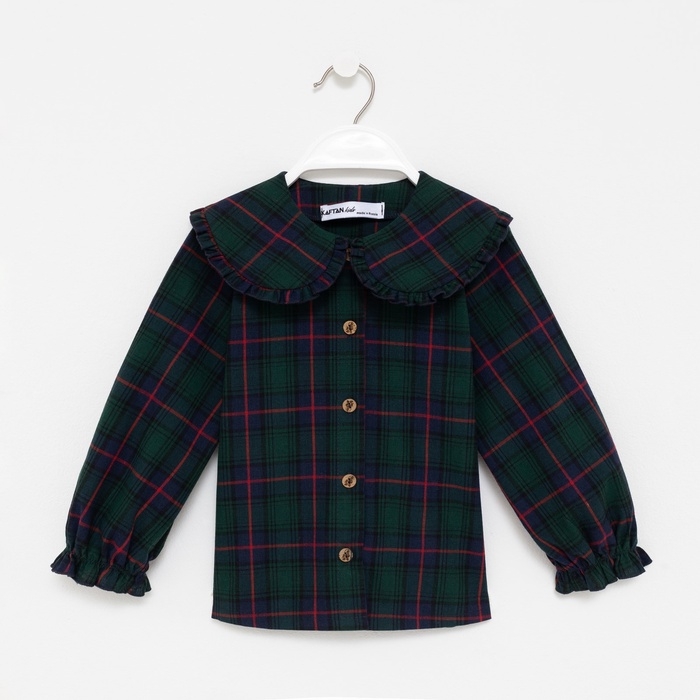 Рубашка для девочки KAFTAN "Клетка", р. 30 (98-104 см)